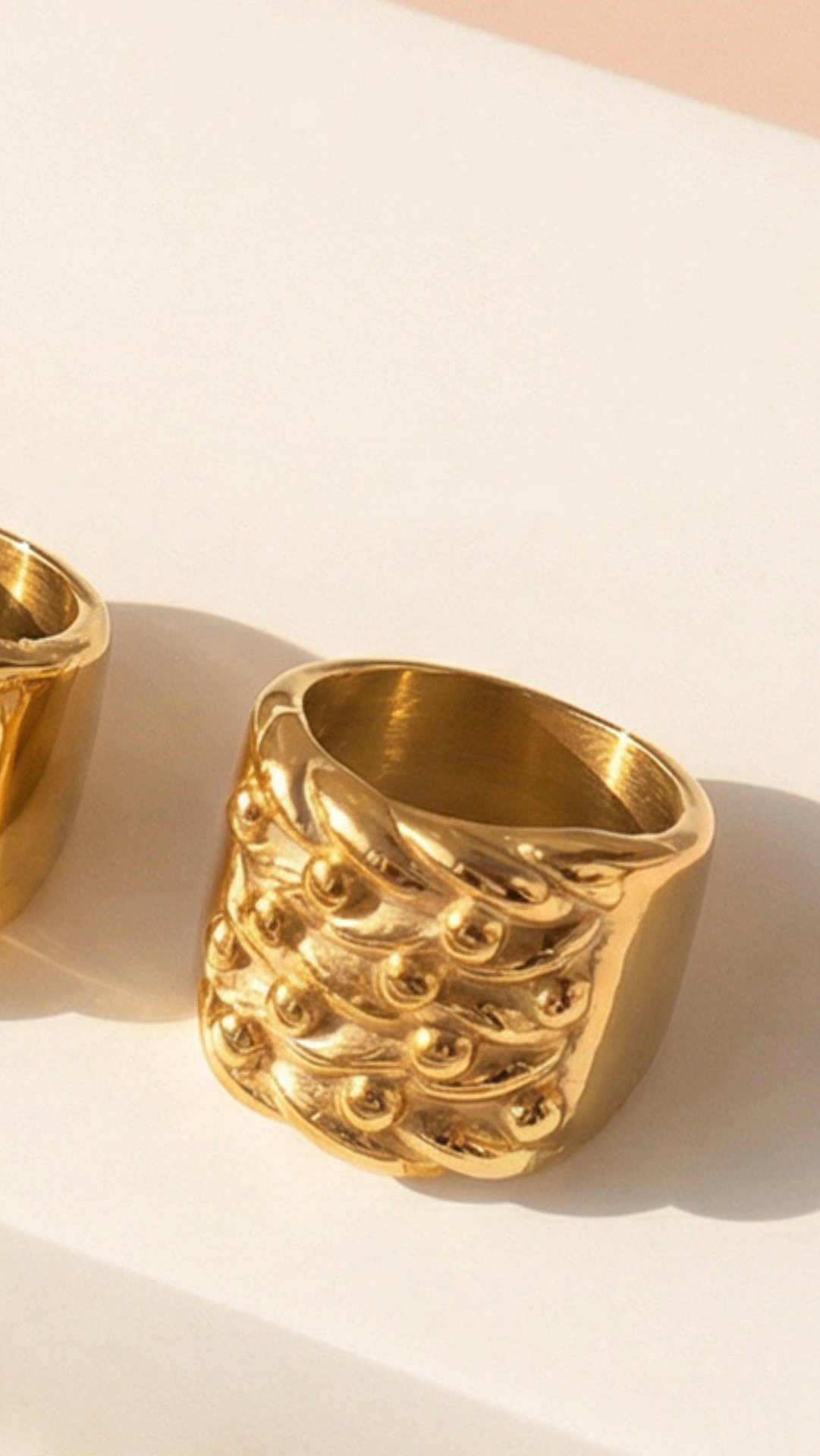 Waterproof Stainless Steel Men's Knotted Keeper Ring