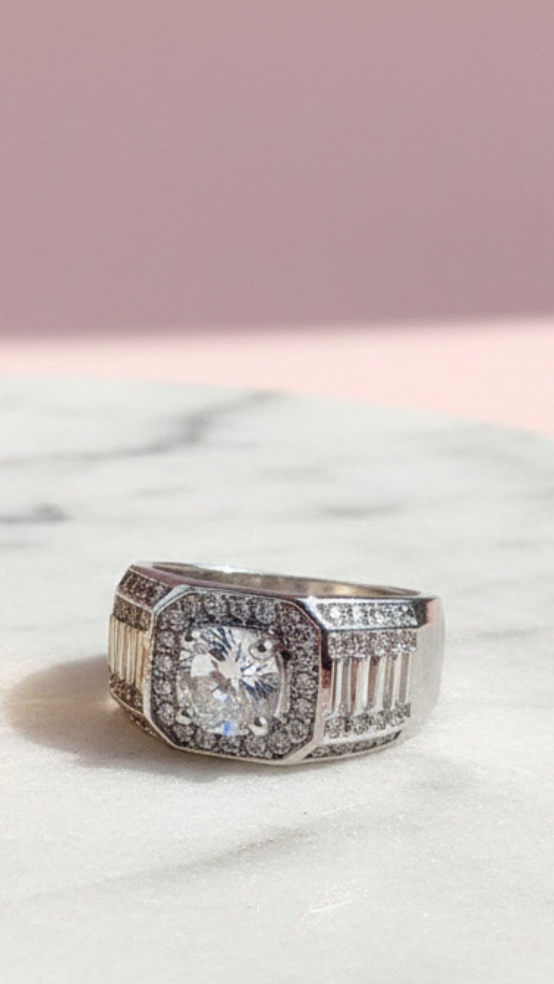 Men's Layered Band Crystal Box Set of 12 Rings