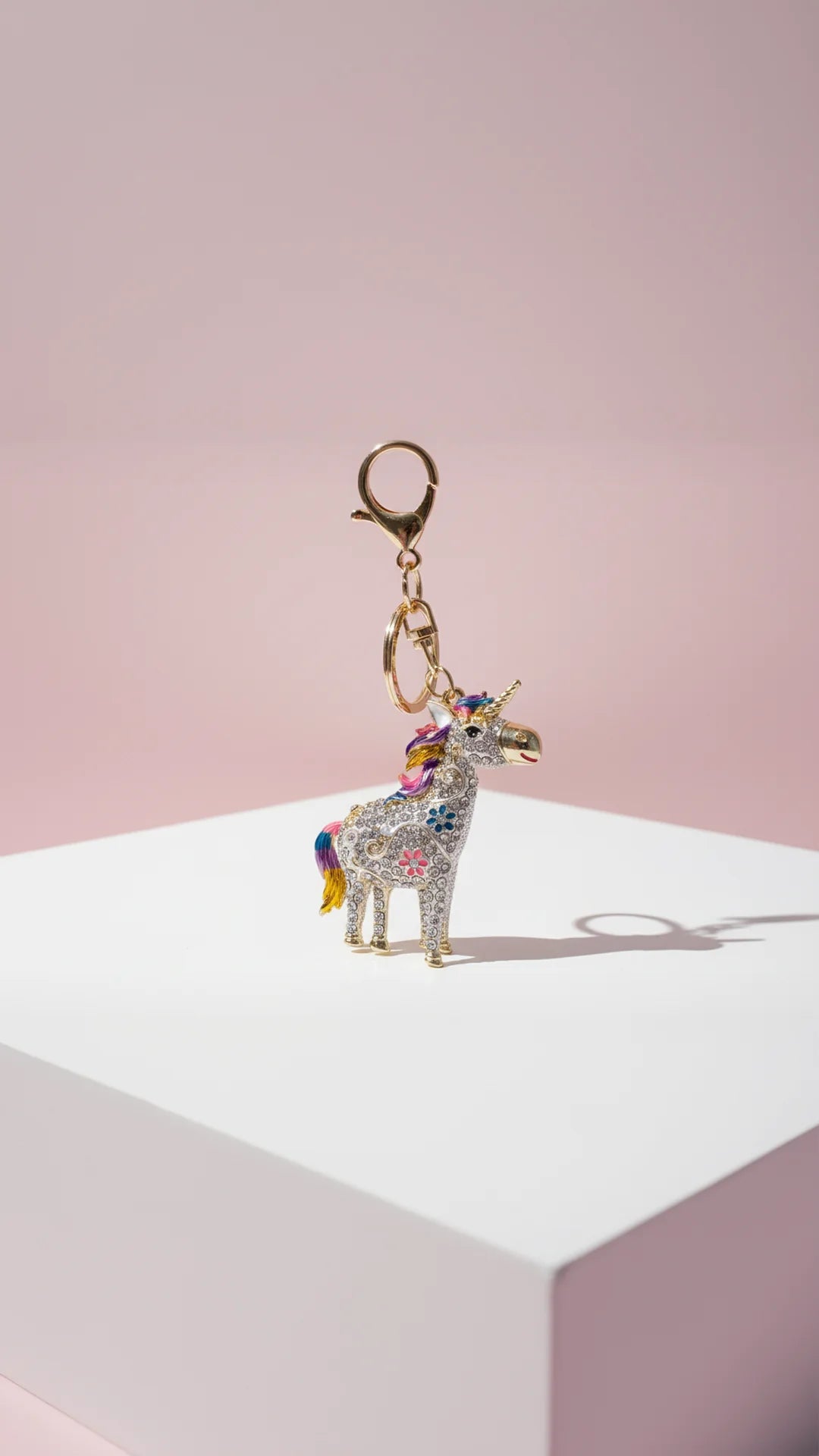 Unicorn Crystal Key Ring & Bag Charm