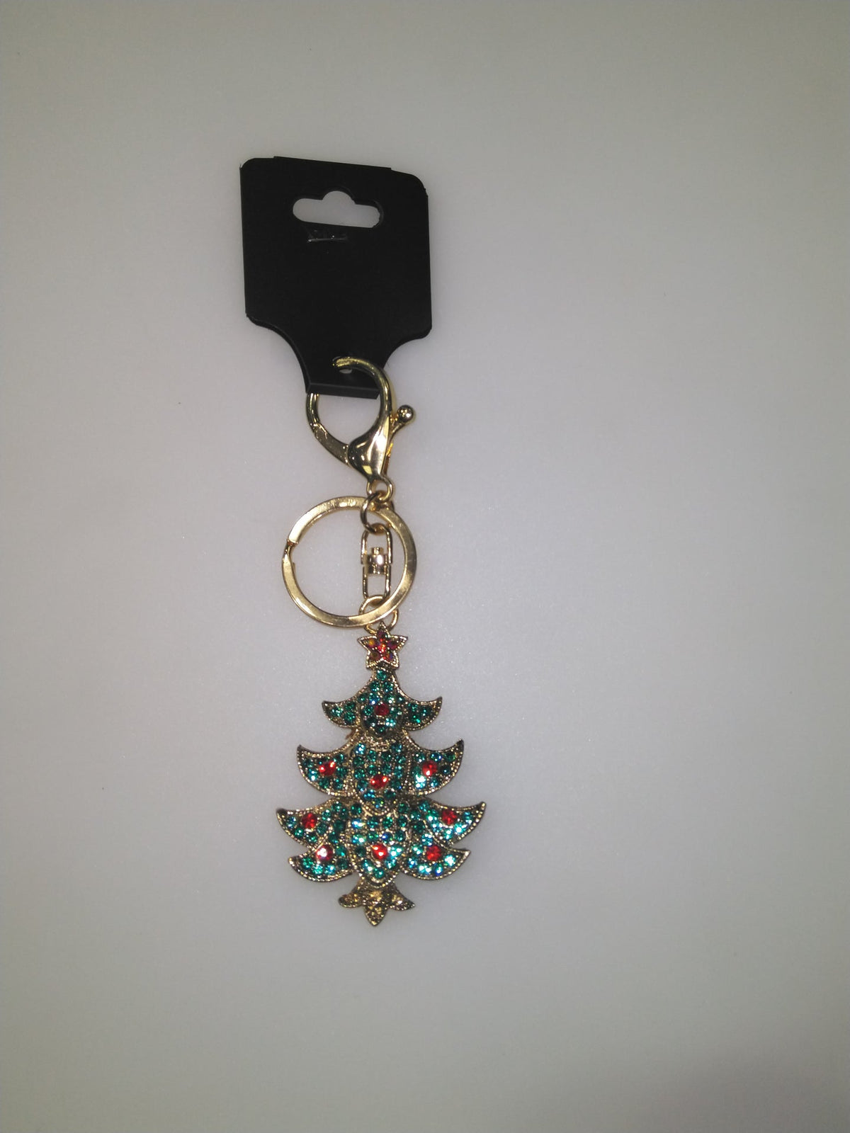Christmas Tree Crystal Keyring & Bag Charm