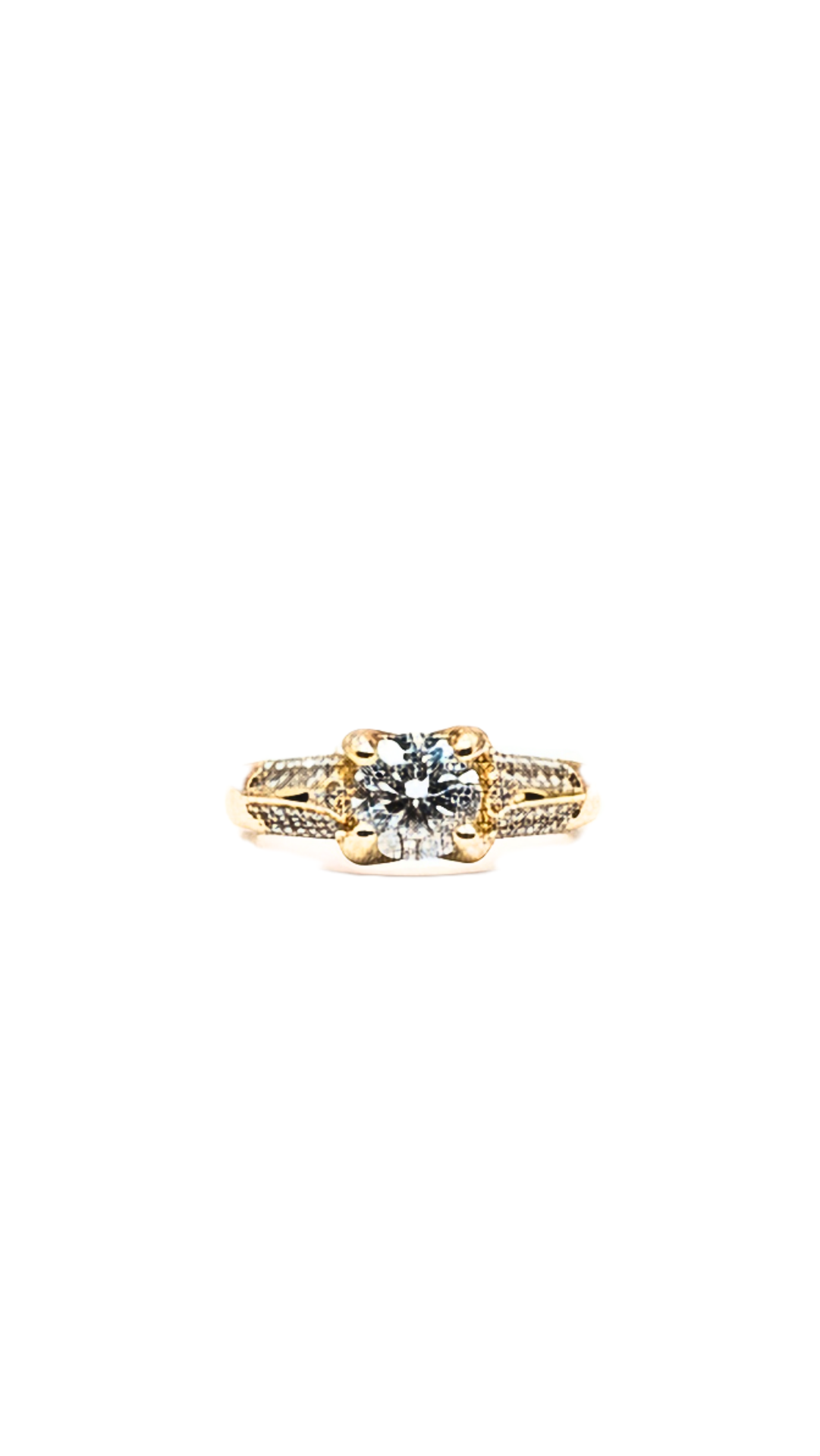 Gold Claw Set Crystal Rings Set Of 12