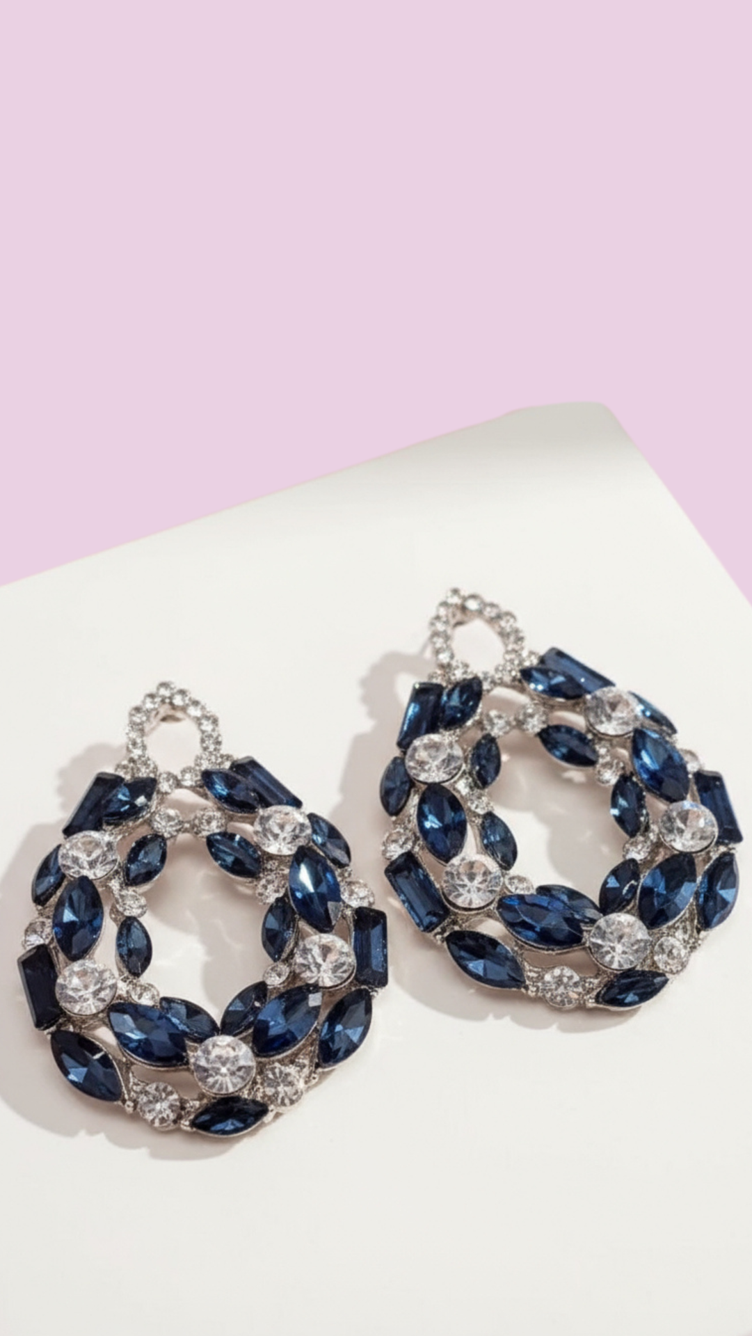 Teardrop Crystal Stud Earrings