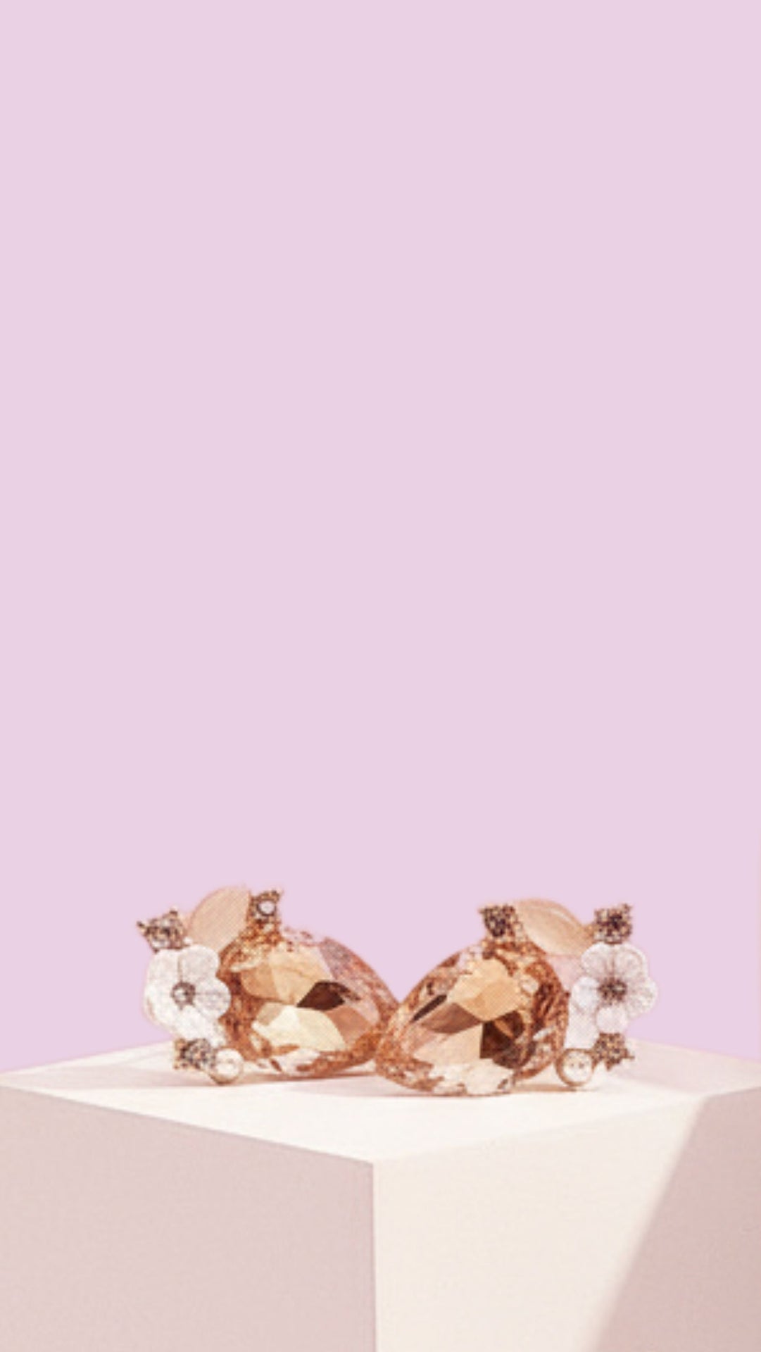 Flower Teardrop Crystal Stud Earring