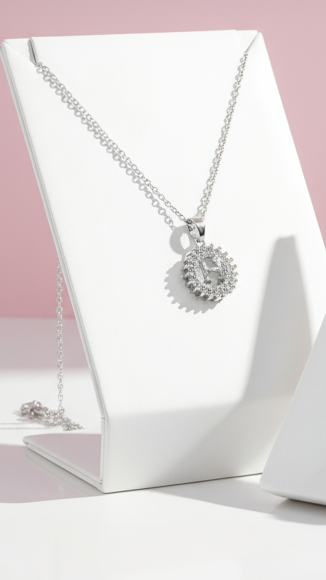 H Initial Crystal Pendant Necklace