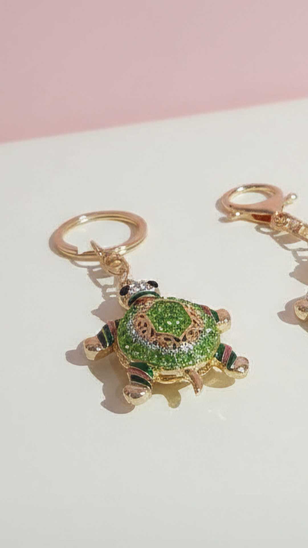Tortoise Crystal Key Ring & Bag Charm