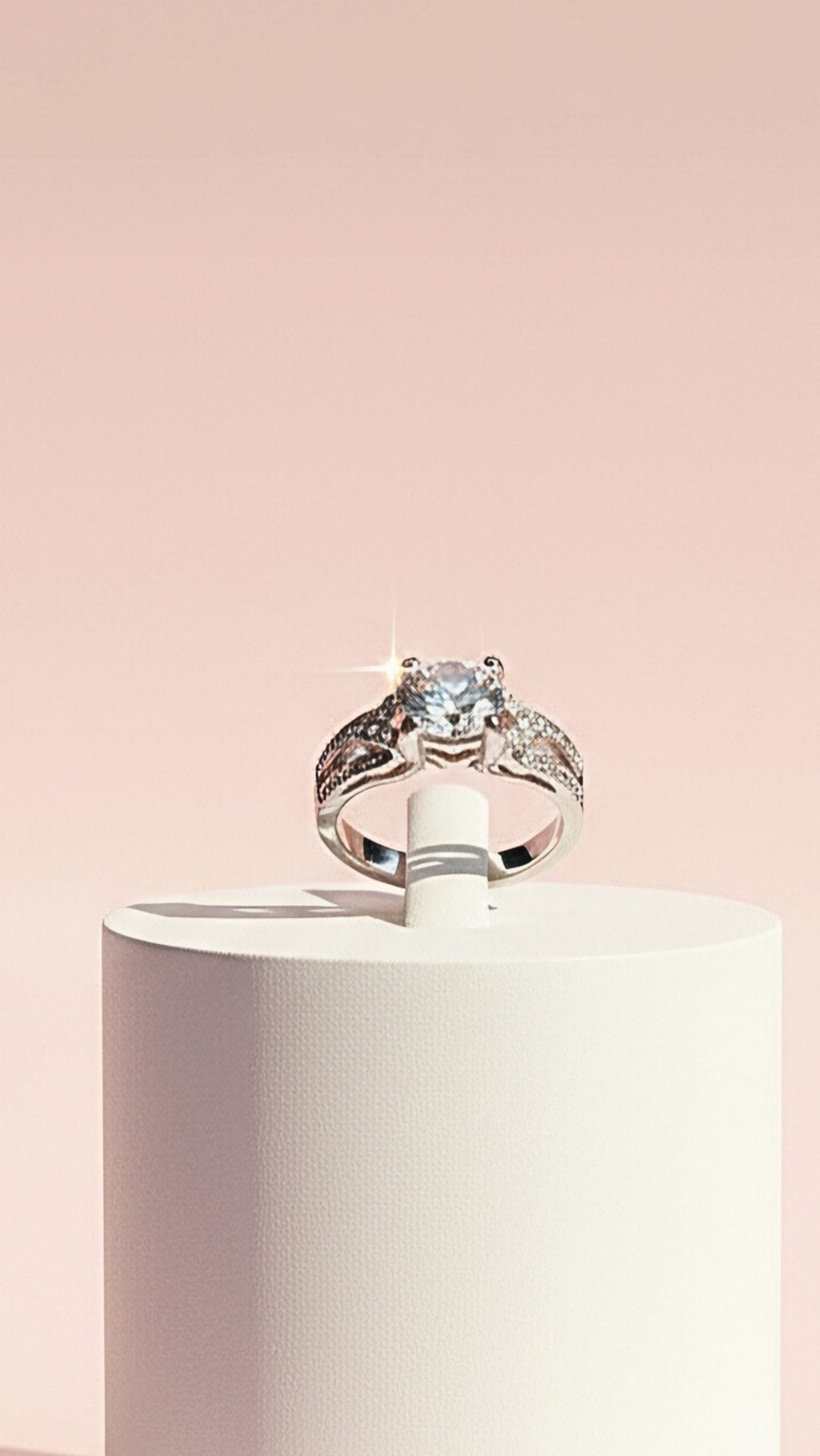 Round Cut Crystal Ring Silver Box set of 12