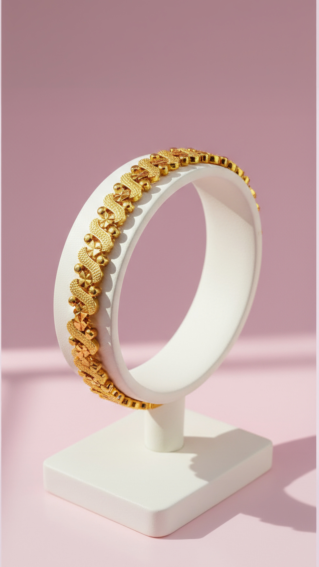 24k Gold Plated Geometric Link Bracelet