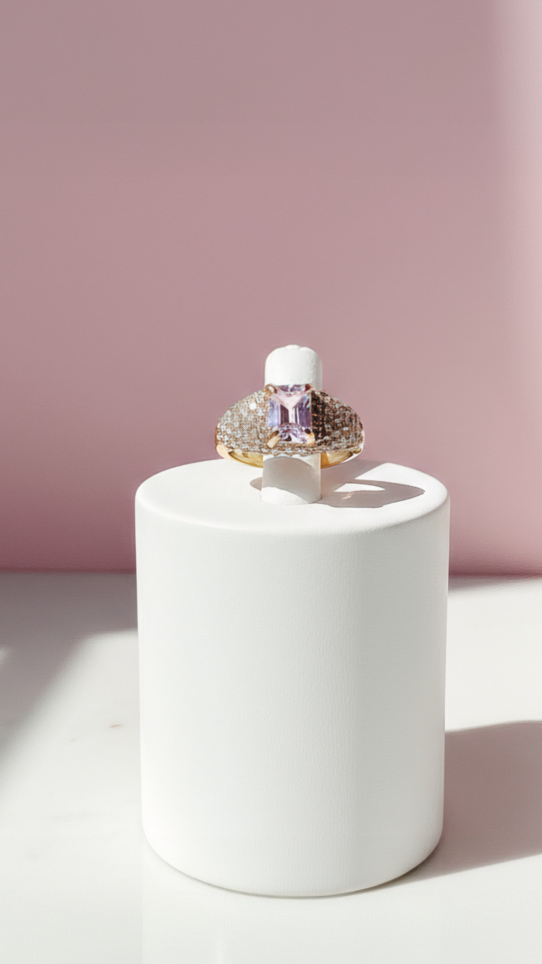 Baguette Cut Pavé Crystal Rings set of 12