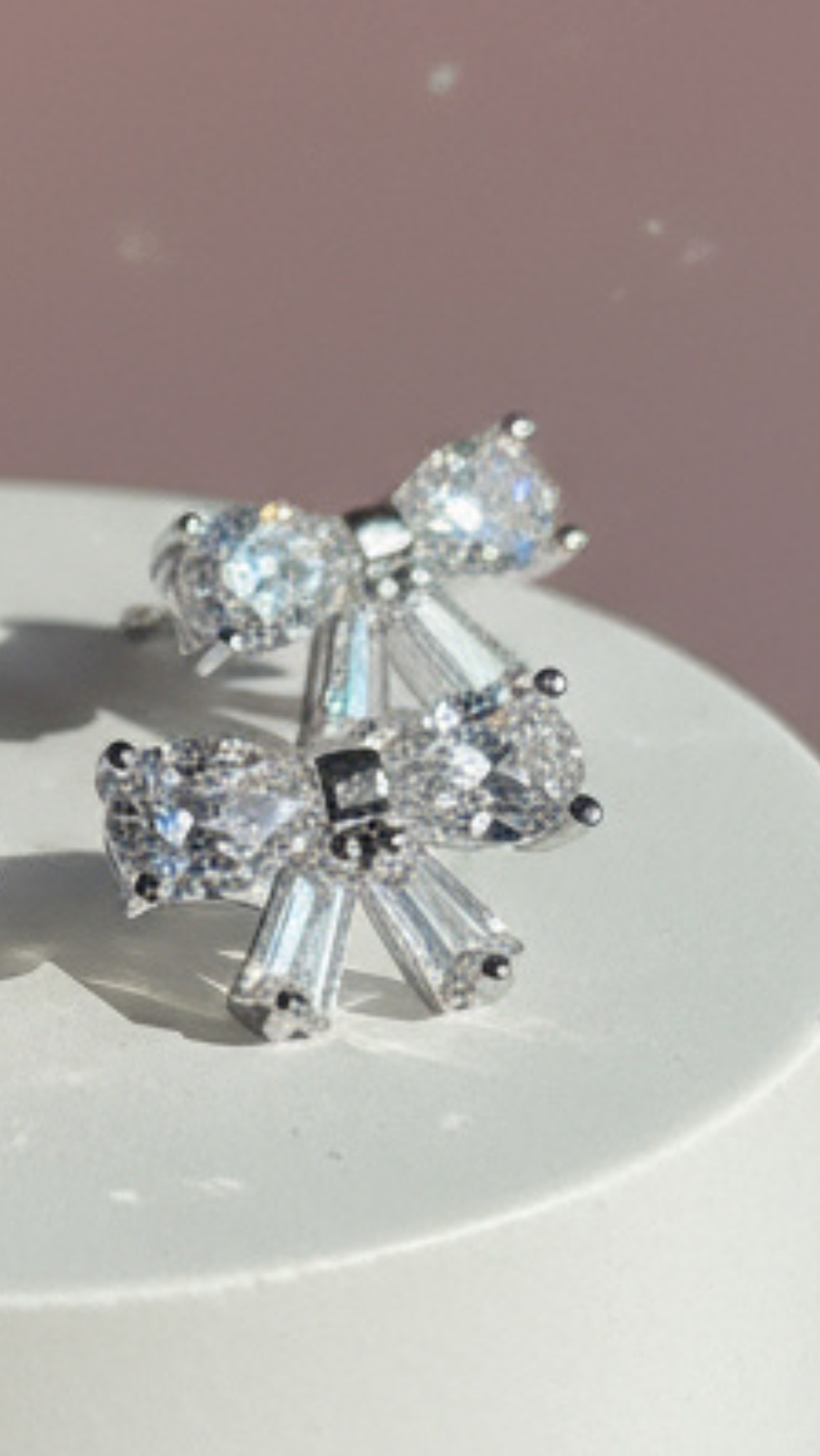 Bow Crystal Stud Earrings