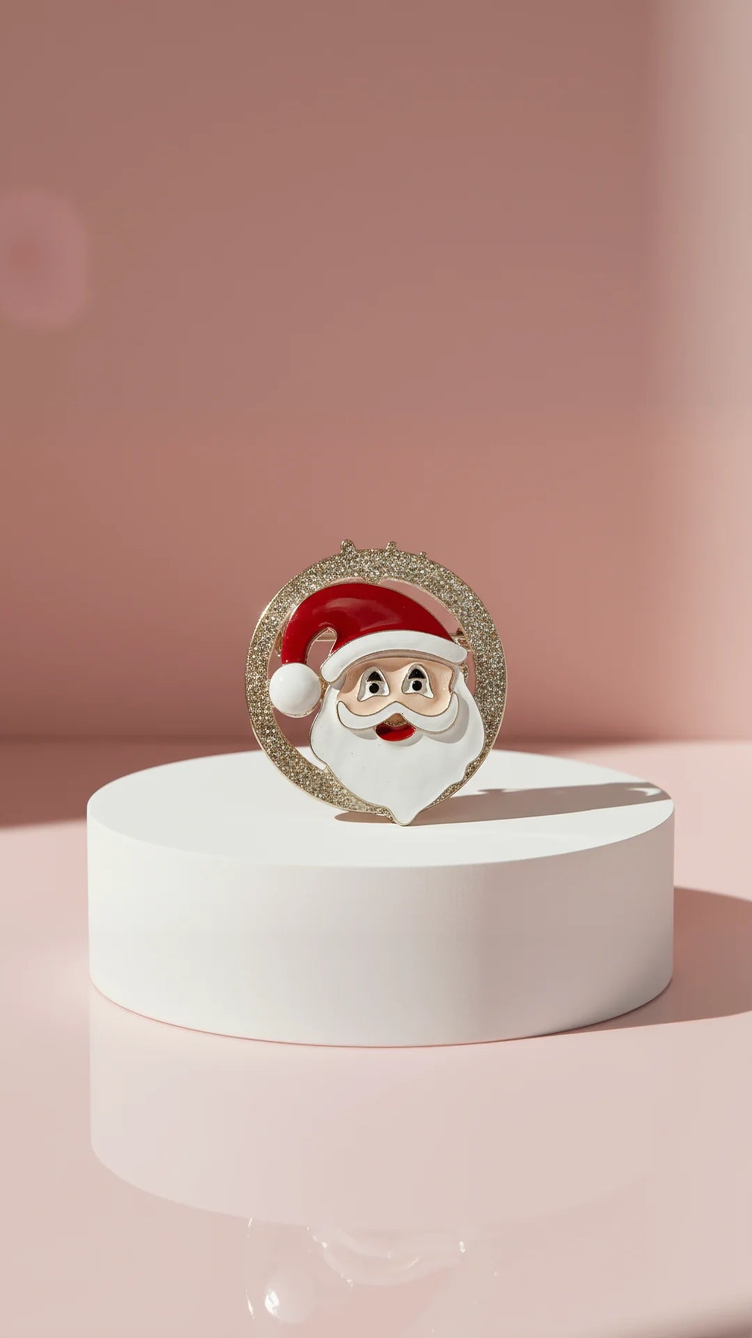 Acrylic Santa Claus Festive Christmas Brooch