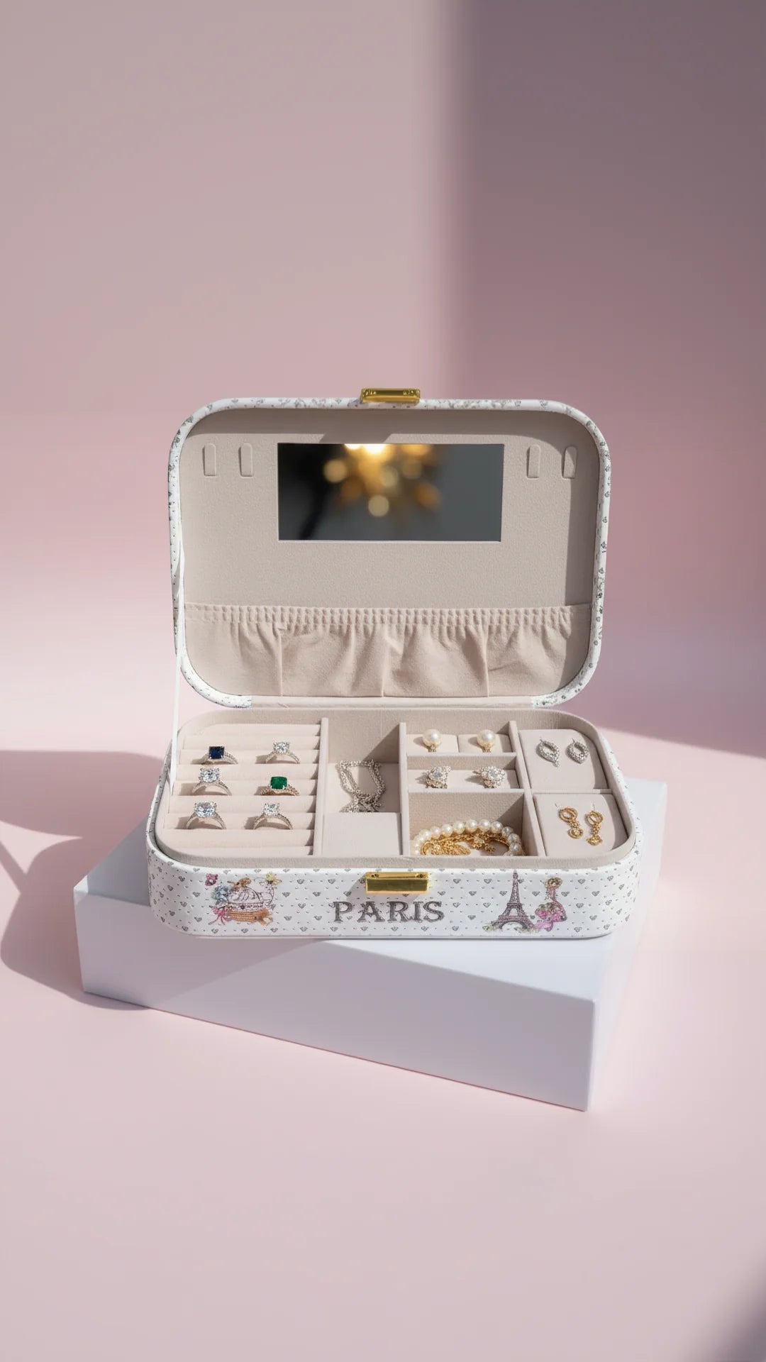 Parisian Eiffel Tower Sparkly Jewellery Box
