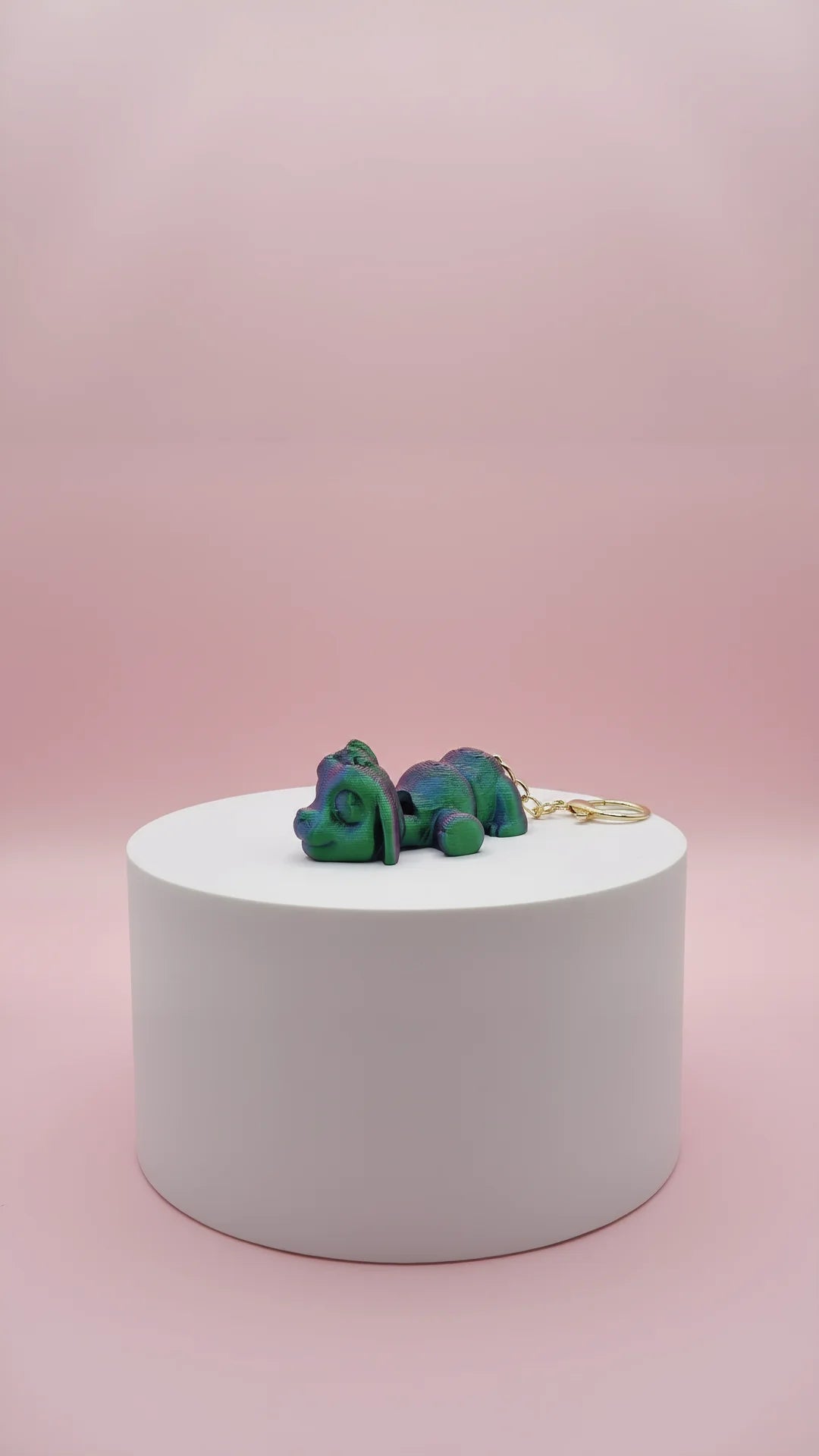 3D Printed Articulated Fantasy Dog: Bioplastic Fidget Key Ring