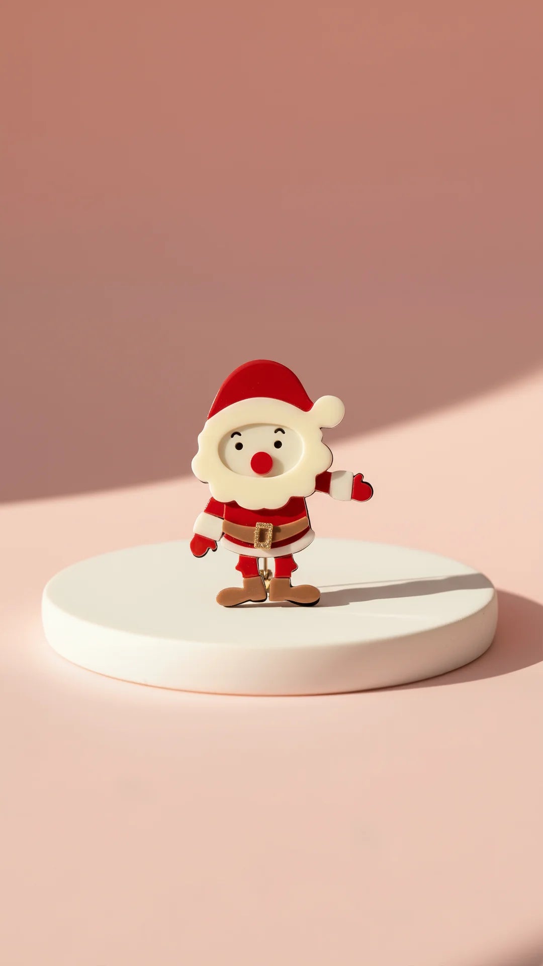 Acrylic Santa Claus Festive Christmas Brooch