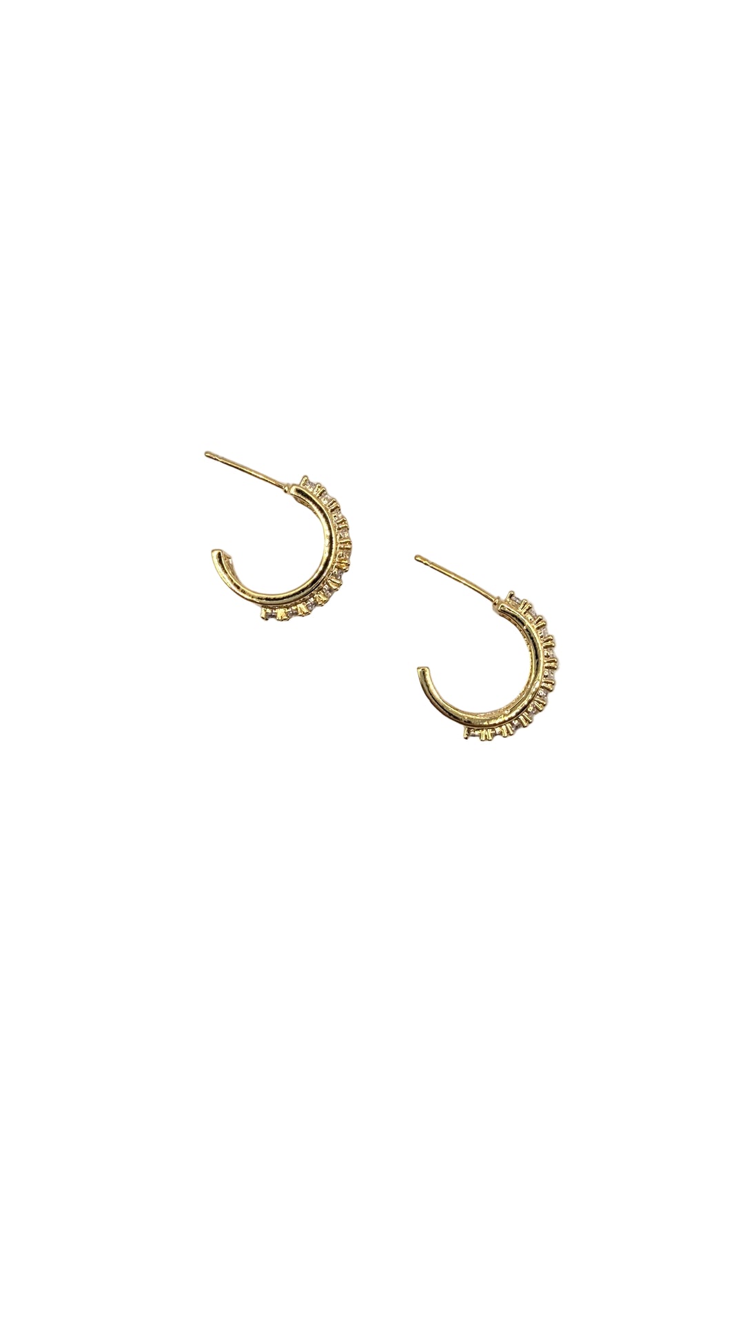 Micro Pavé Crystal Hoop Earrings