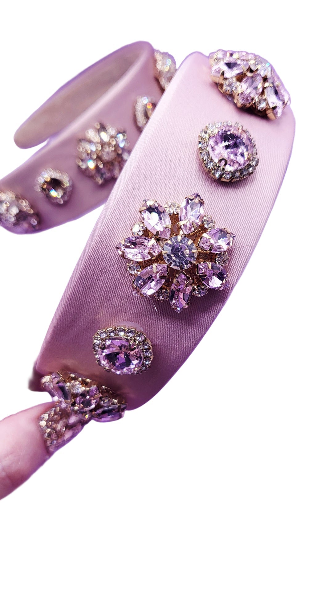 Blush Starburst & Pearl Crystal Hair band