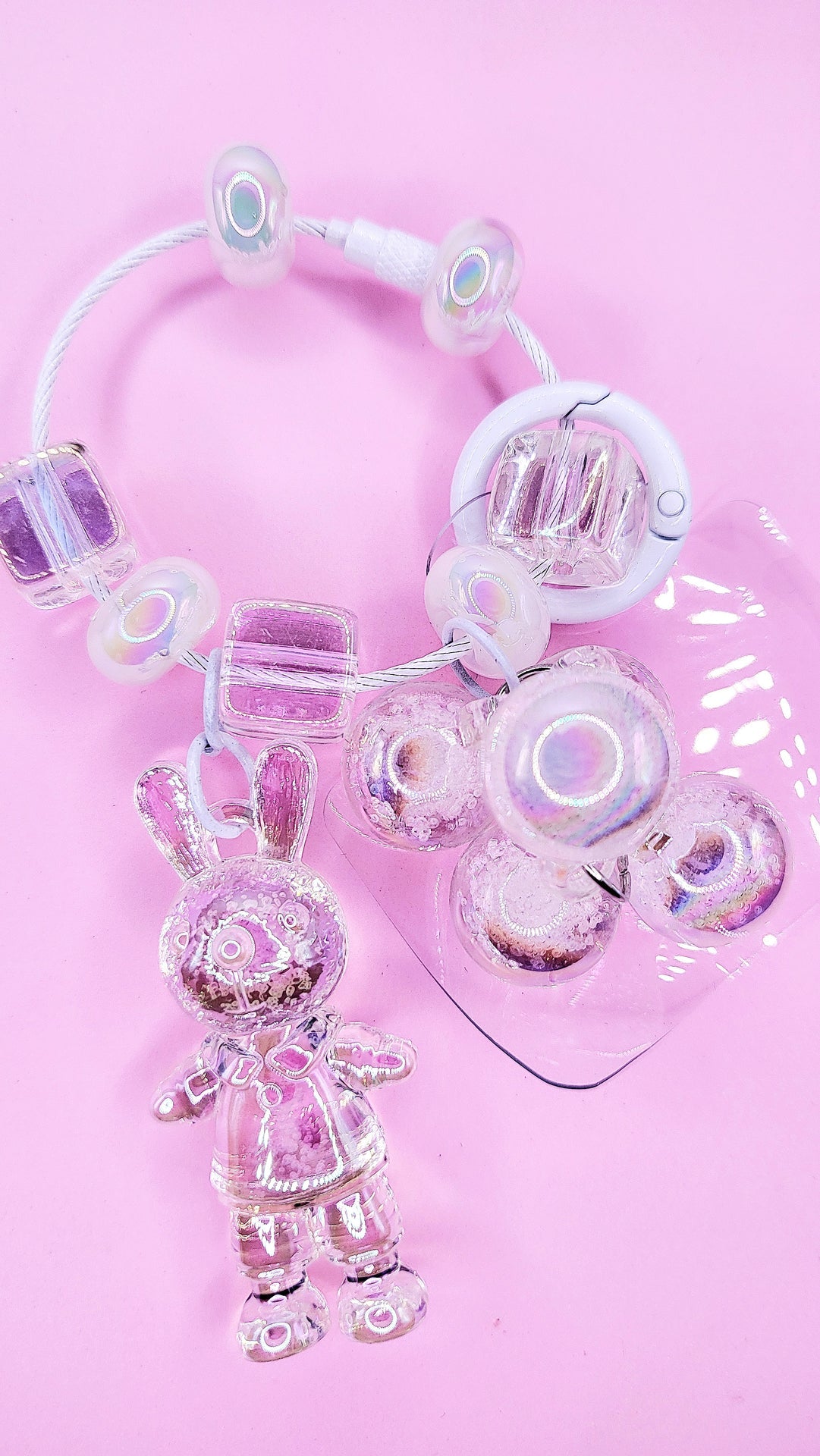 Bunny Rabbit Bubble Keyring, Phone Charm & Bag Accessory