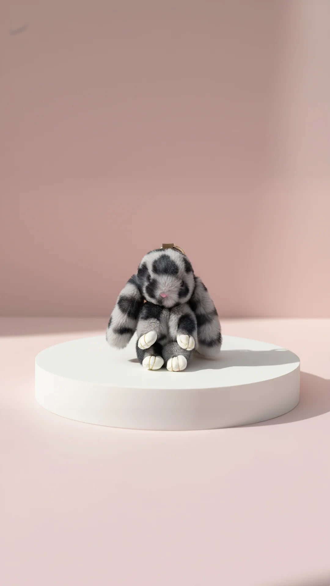 Plush Fluffy Bunny Rabbit Key Ring & Bag Charm