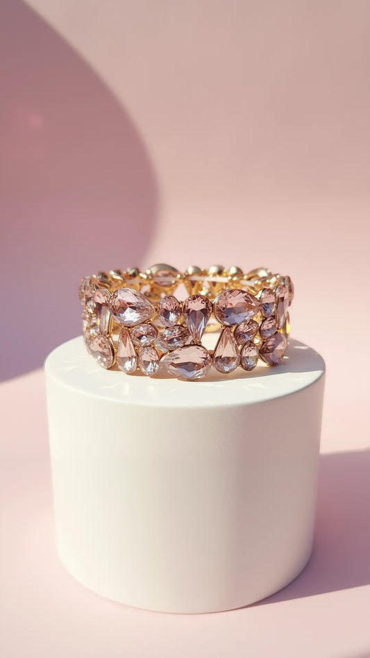 Teardrop Stretchy Crystal Bracelet