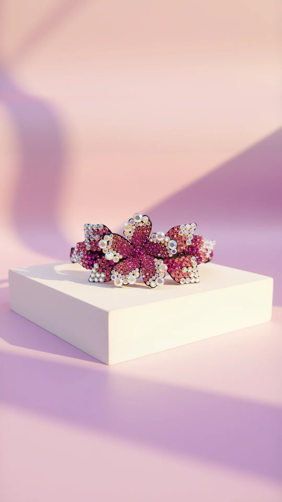 Women’s Crystal Flower Statement Headband & Hair Band