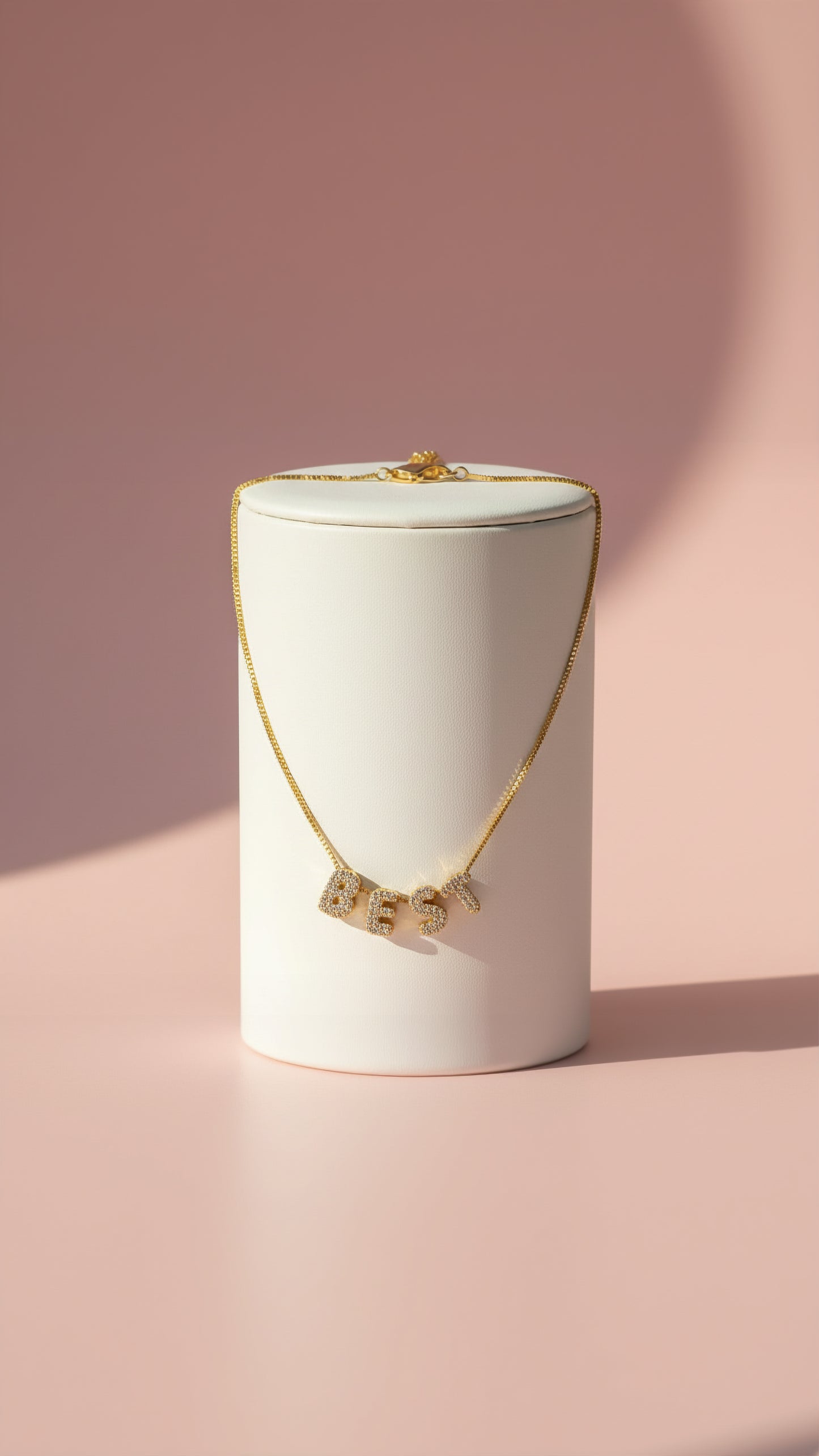 Personalised Crystal Initial Name Letter Pendant Necklace