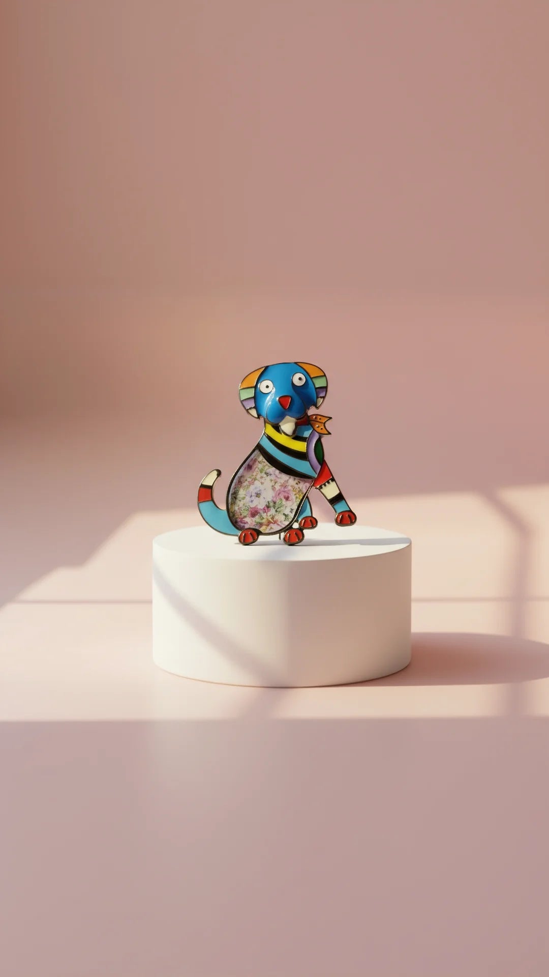 Acrylic Dog With Outfit Magnetic Brooch