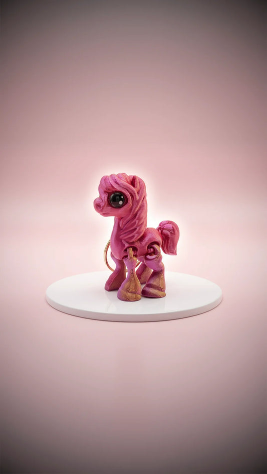 3D Printed Fantasy Flexi Horse : Bioplastic Fidget Key Ring