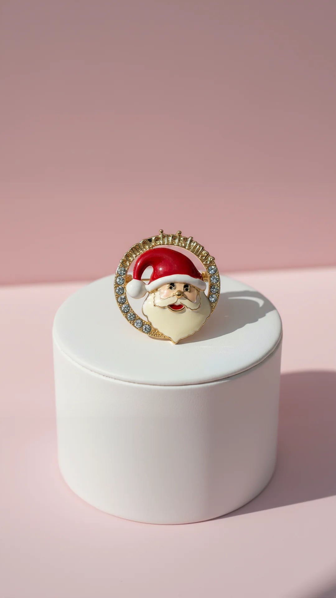 Santa Claus Como Italian Christmas Festive Brooch