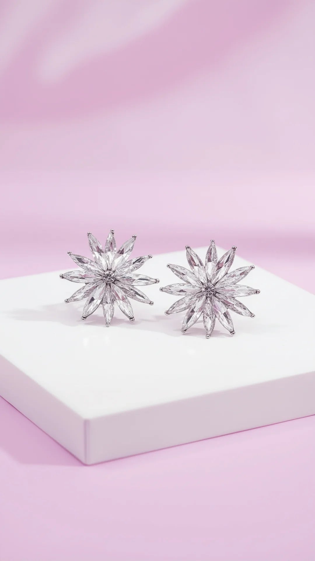 Starburst Crystal Stud Earrings