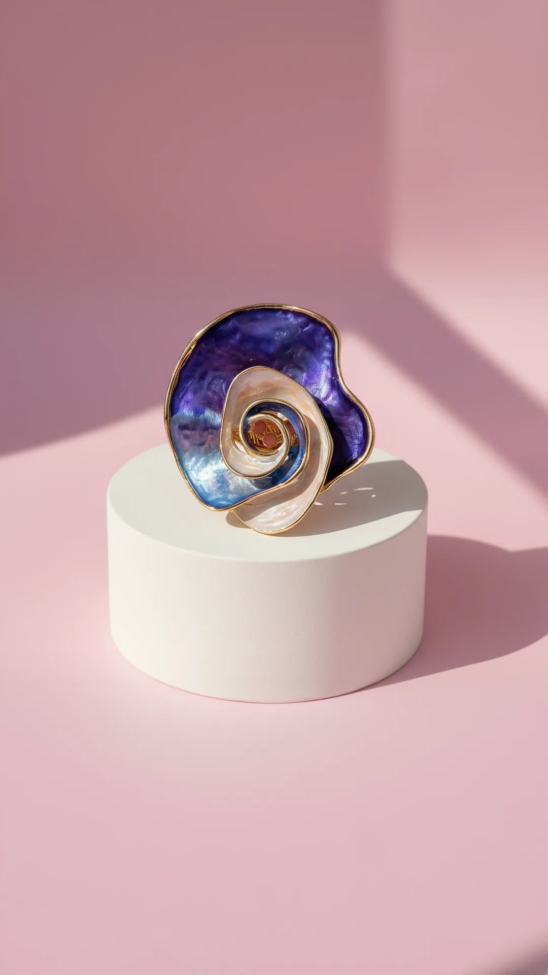 Abstract Magnetic Rose Brooch