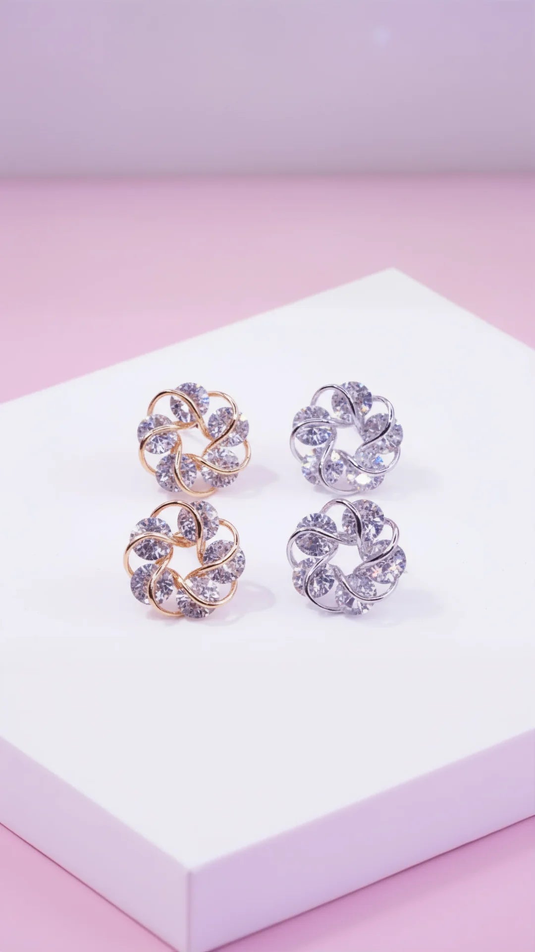 Eternal Crystal Stud Earrings
