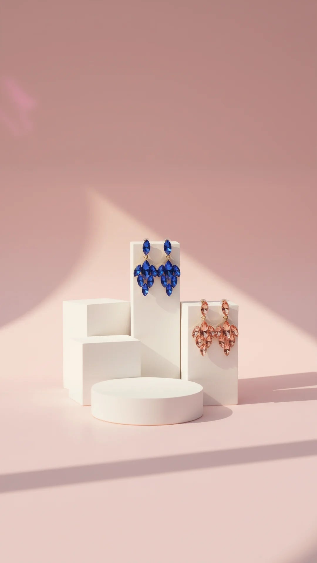 Marquise Cut Layered Crystal Drop & Dangle Earrings