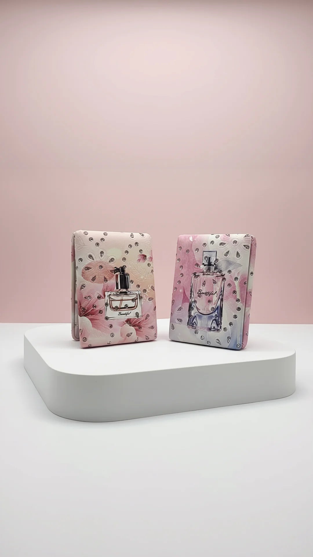 Perfume Bottle Sparkly Compact Mirrors Pack of 12