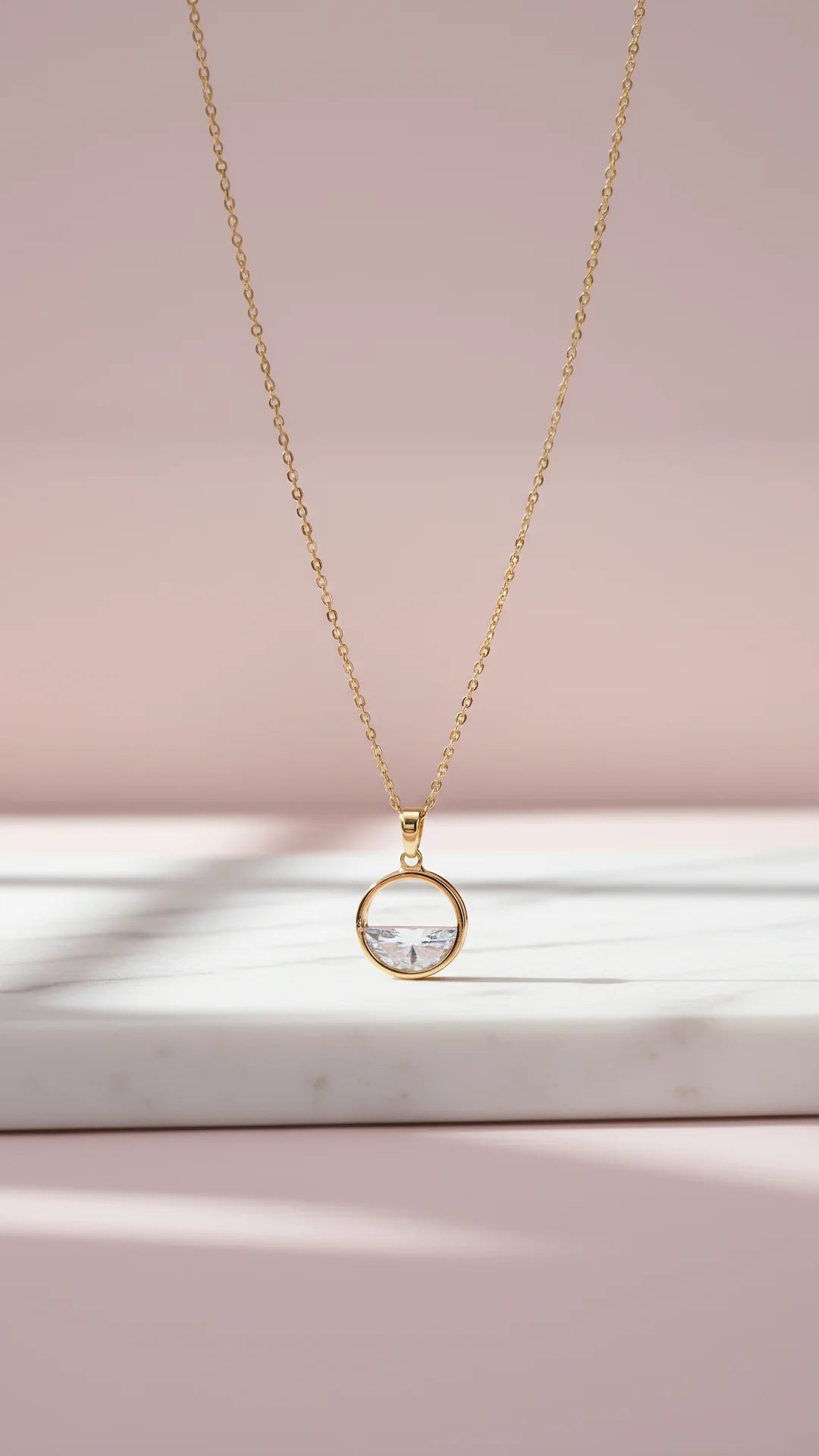 Horizon Crystal Pendant Necklace