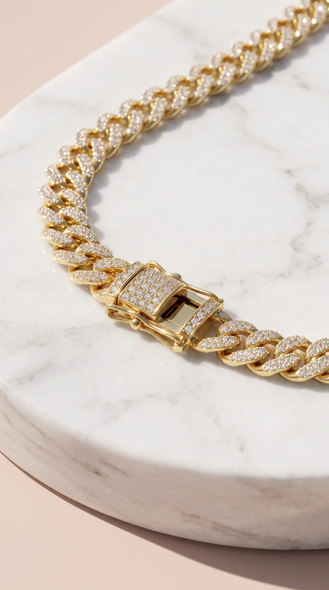 Classic Iced Cuban Link Chain Necklace