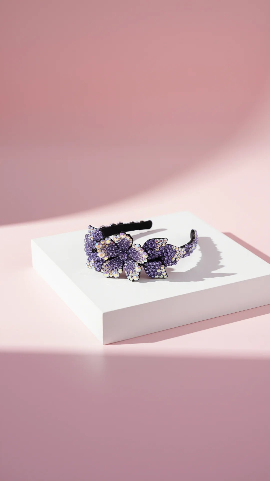 Women’s Crystal Flower Statement Headband & Hair Band