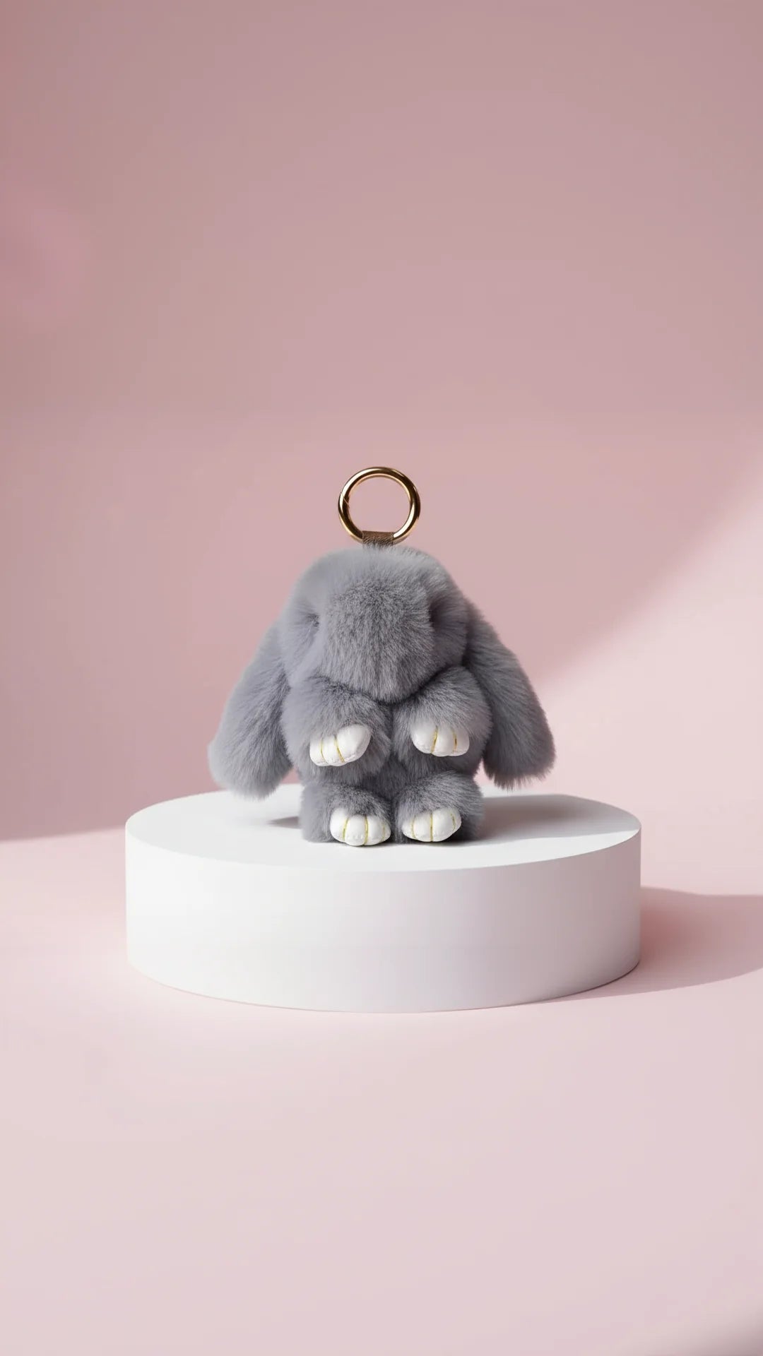 Mini Fluffy Bunny Rabbit Key Ring & Bag Charm