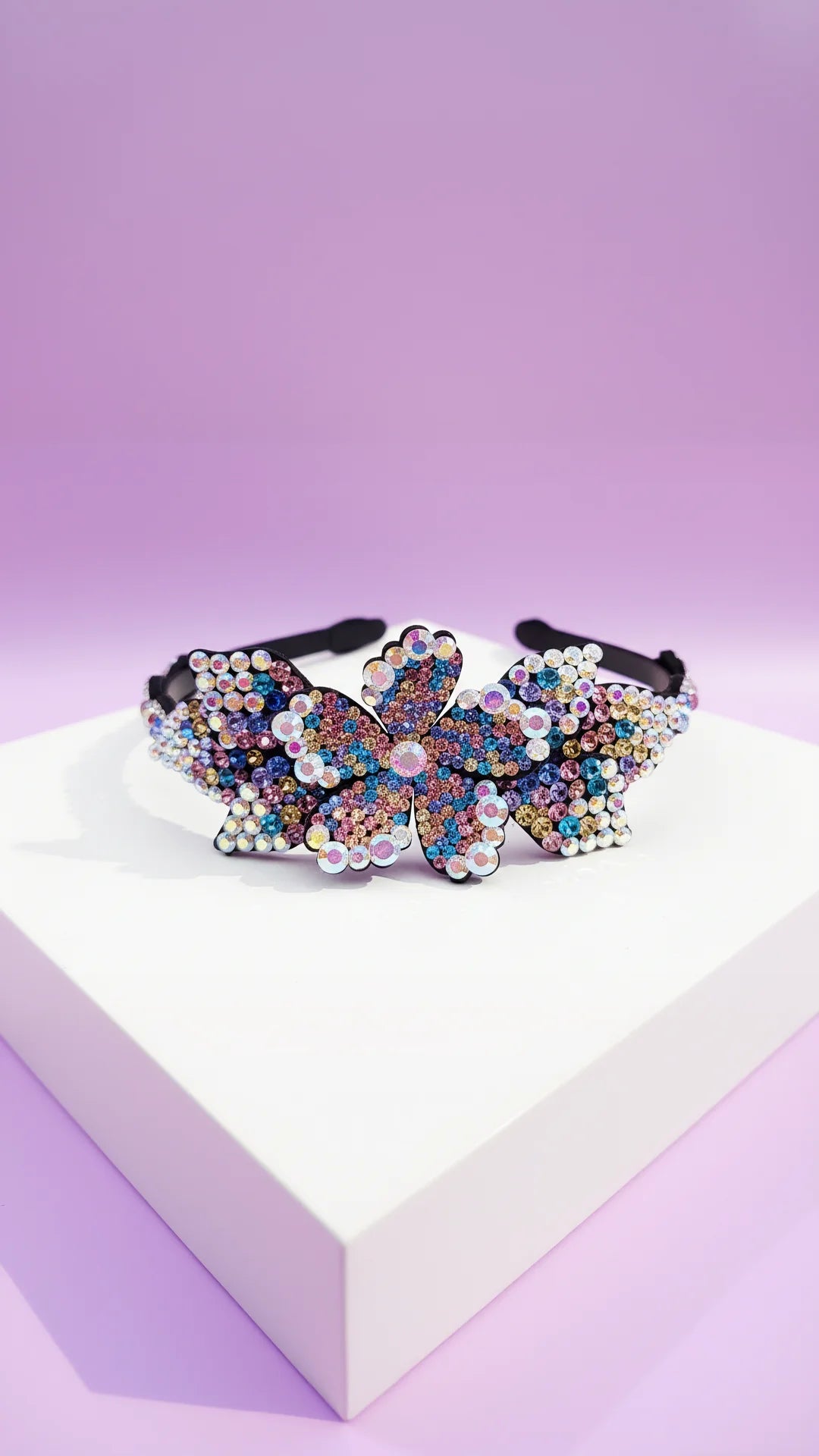 Women’s Crystal Flower Statement Headband & Hair Band