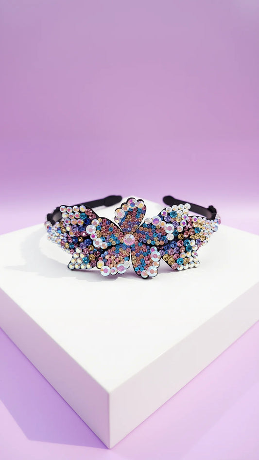 Flower Cluster Crystal Hair band