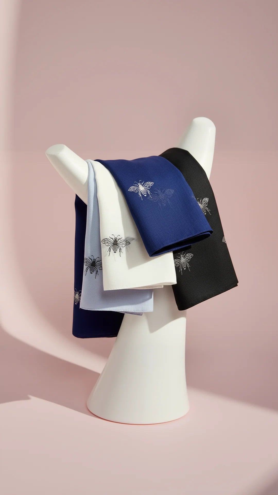 Bee Shimmer Silver Foil Scarf Pack of 12