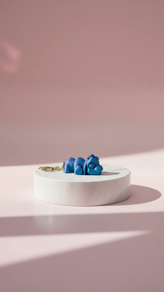 3D Printed Articulated Fantasy Dog: Bioplastic Fidget Key Ring