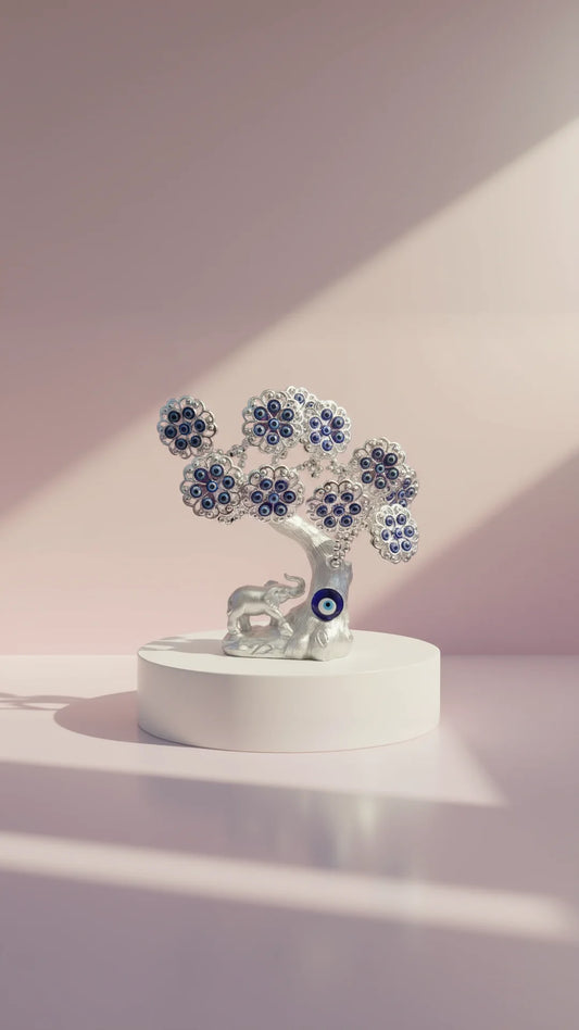 Elephant & Flower Evil Eye Tree Gift Boxed