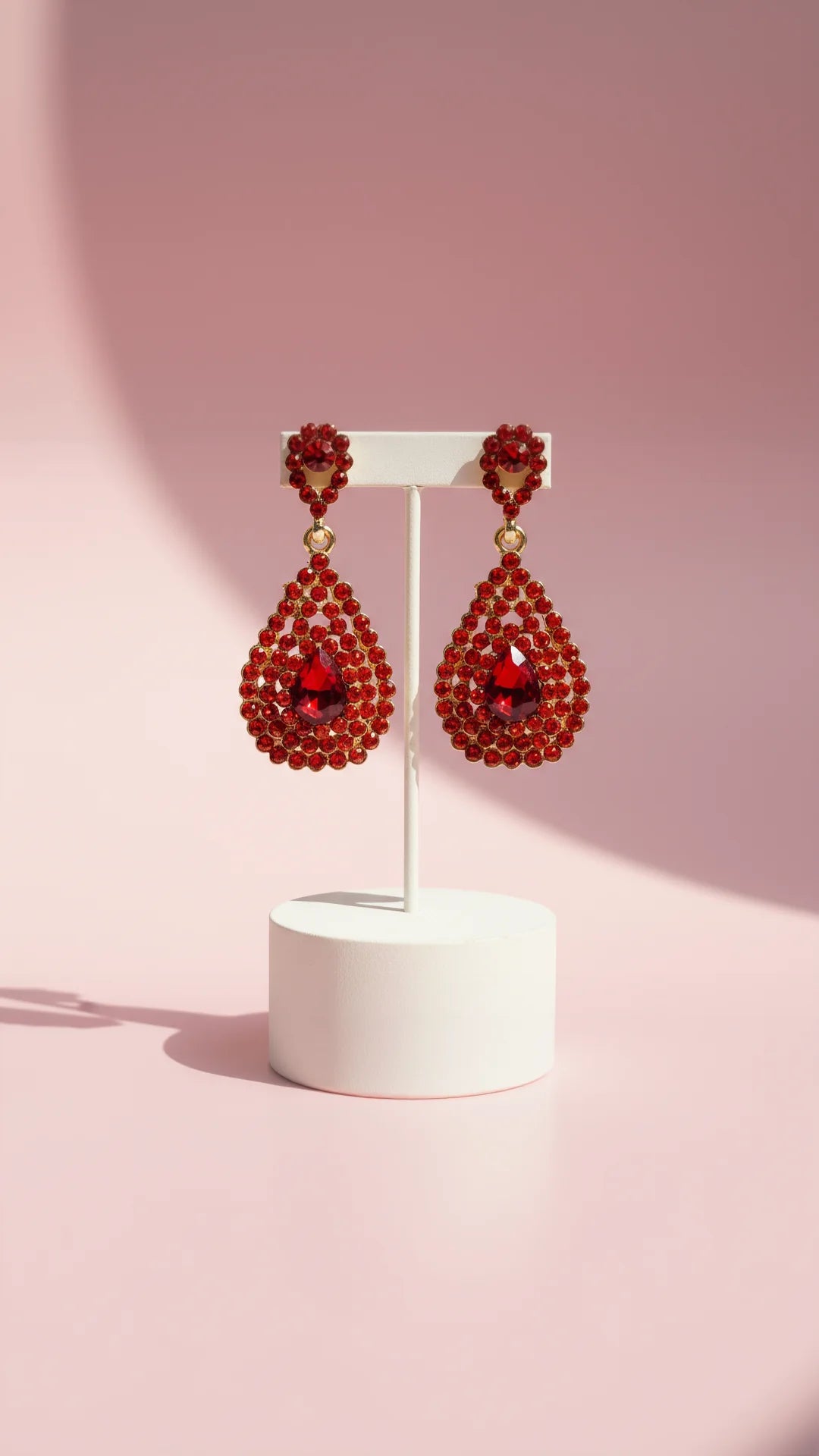 Teardrop Cluster Crystal Drop & Dangle Earrings