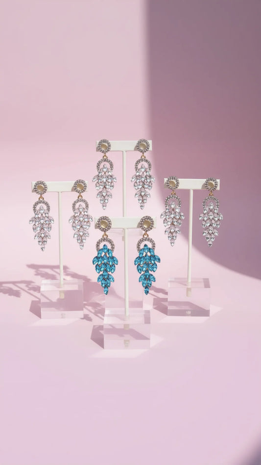 Cluster Crystal Drop & Dangle Earrings