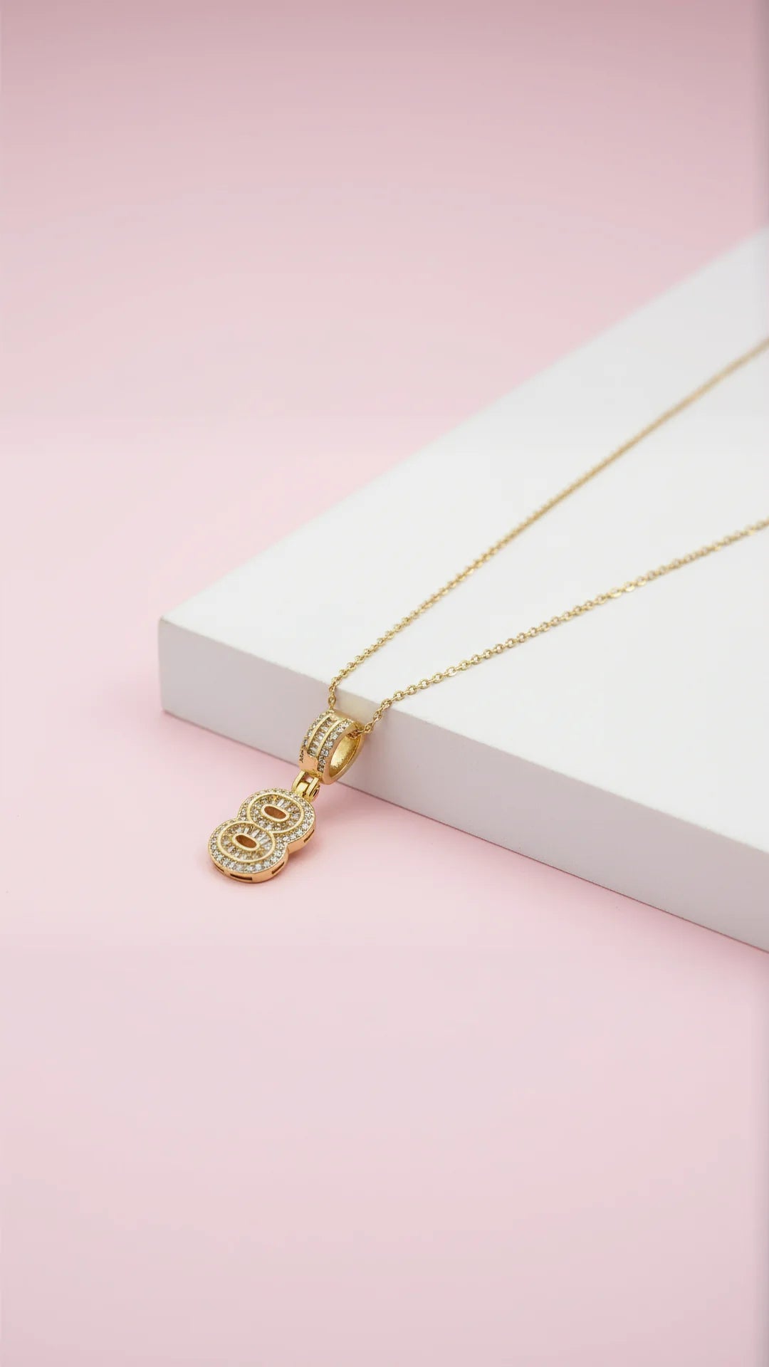 Lucky Number Crystal Pendant Necklace