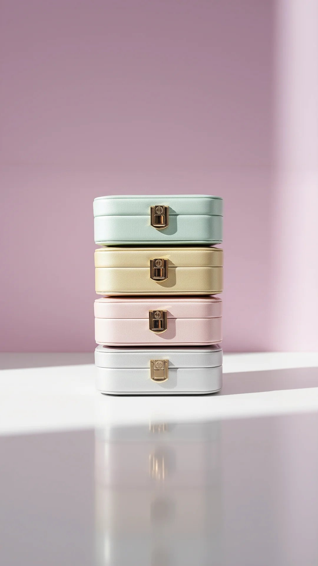 Travel Jewellery Box – Compact Trinket Organizer With Mirror