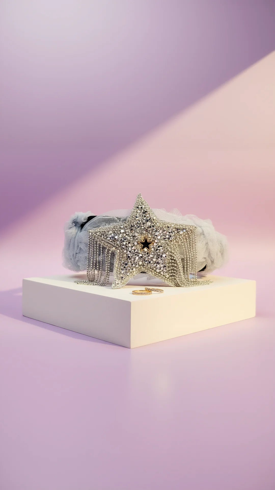 Star Tassel & Lace Crystal Hair band