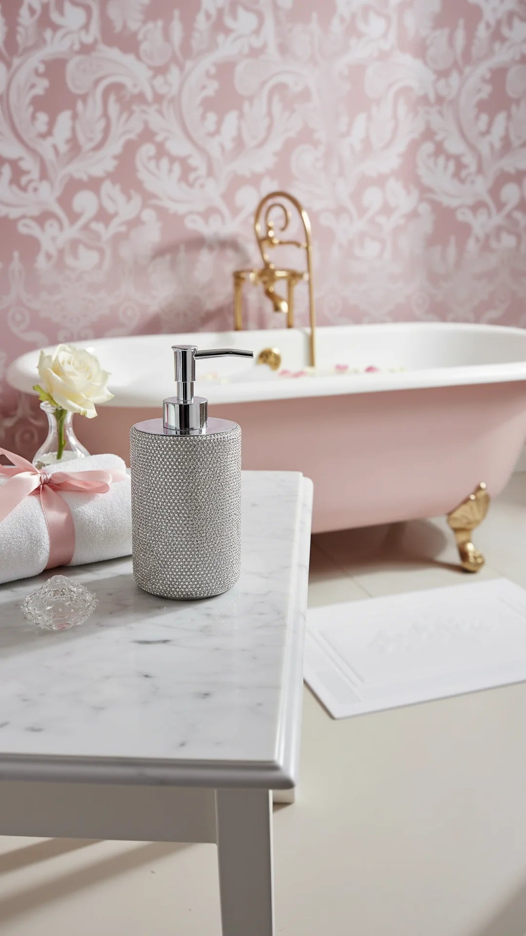 Crystal Encrusted Luxury Soap & Lotion Pump Dispenser