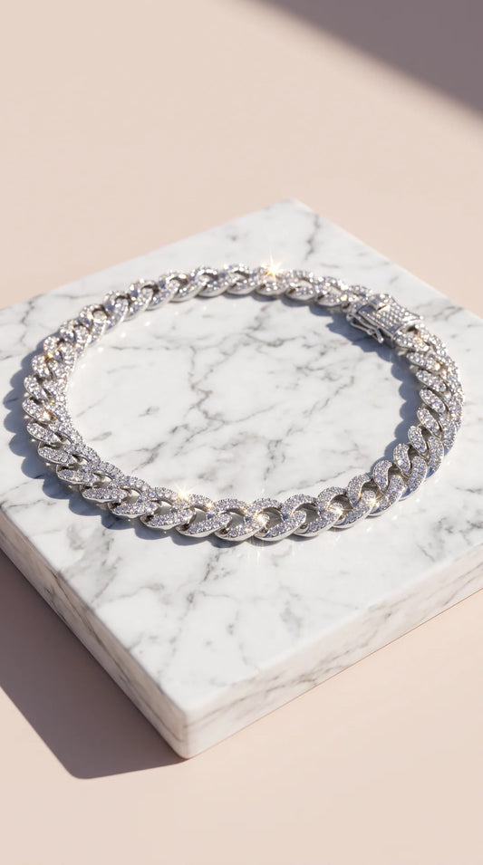 Unisex Pavé Cuban Chain Necklace