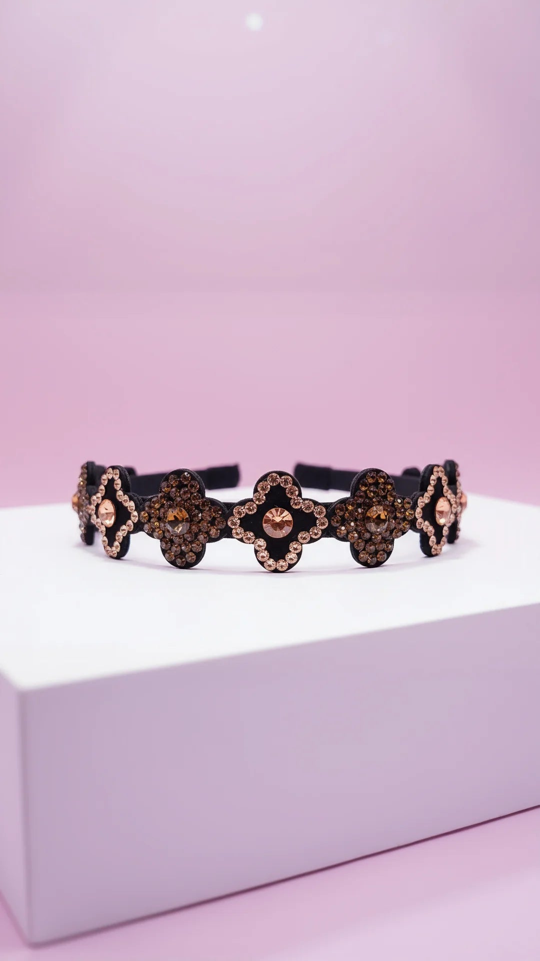Women’s Clover Crystal Statement Headband & Hair Band