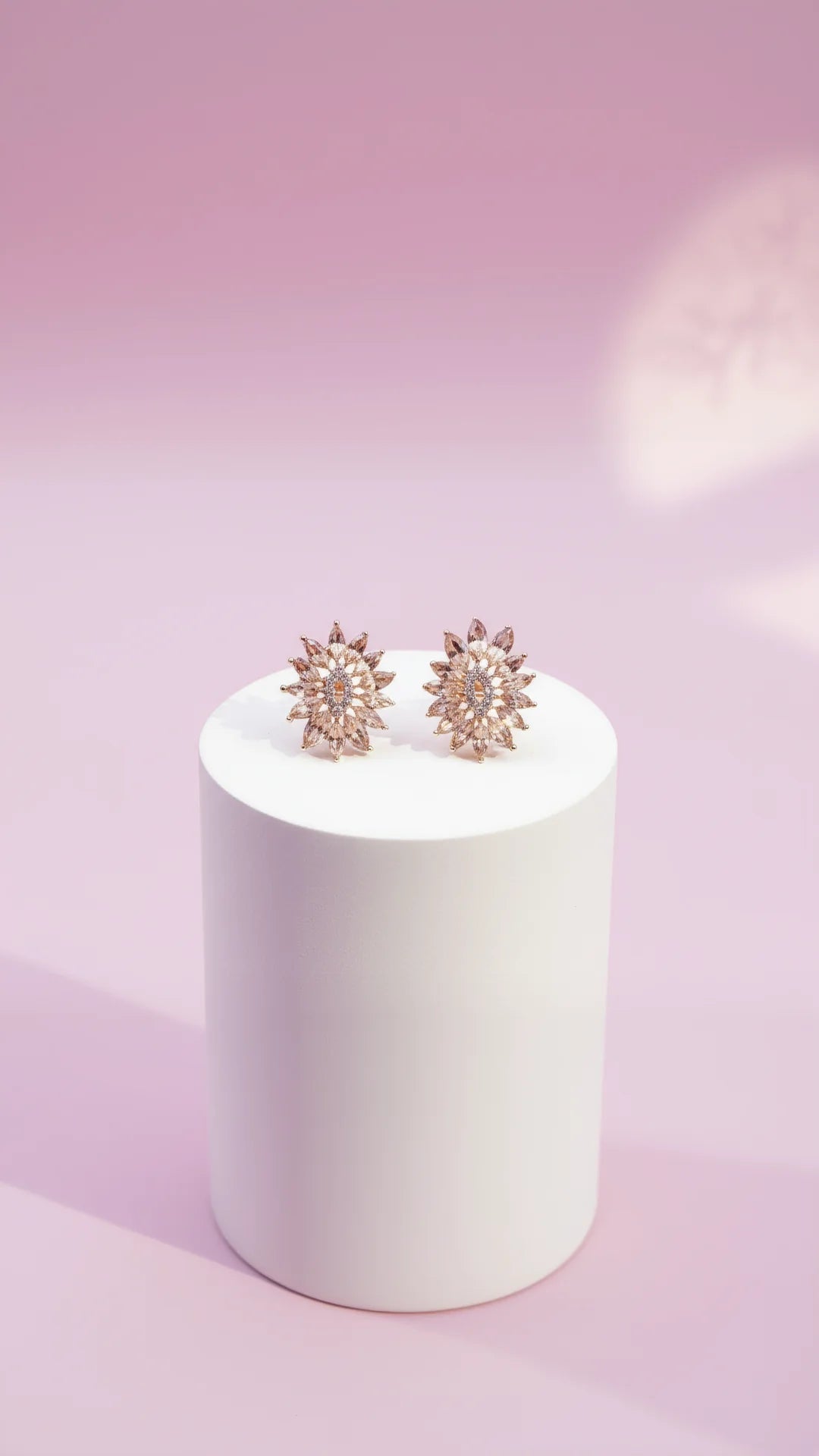 Flower Crystal Stud Earrings